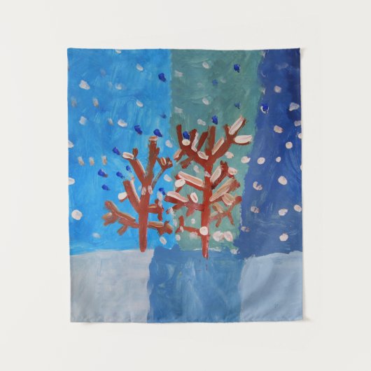 Winterlandschaft Wandteppich (Vorderseite)