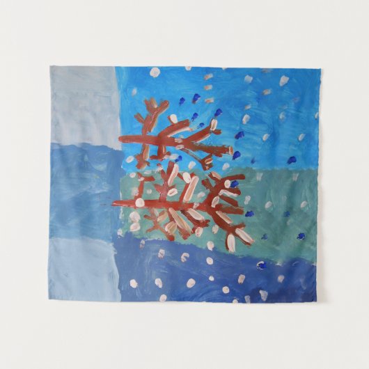 Winterlandschaft Wandteppich (Vorderseite (Horizontal))