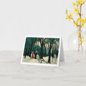 Winterlandschaft Weihnachten Falten Grußkarte 01 Karte (Gelbe Blume)