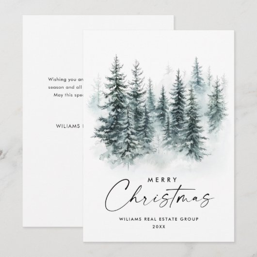 Winterlandschaft Weihnachten Pine Tree Corporate (Vorne/Hinten)