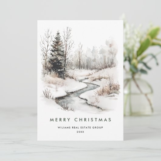 Winterlandschaft Weihnachten Pine Tree Corporate (Stehend Vorderseite)