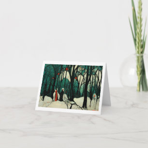 Winterlandschaft Weihnachts-Kartenfaltblatt 01 Karte