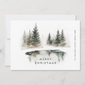 Winterlandschaft Weihnachts-Kiefer-Firmenweihnacht Feiertagskarte (Vorderseite)