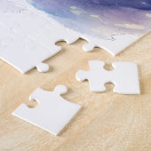 Winterlandschaft Weihnachts-Rentier und Schlitten Puzzle (Seite)