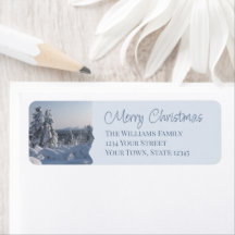 Winterlandschaft Weihnachts-Rücksendeadresse
