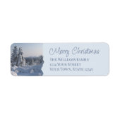 Winterlandschaft Weihnachts-Rücksendeadresse (Vorne)