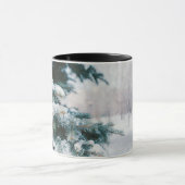 Winterlandschaft Weihnachtsbaum mit Schnee bedeckt Tasse (Zentrum)