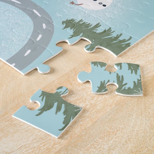 Winterlandschaft Weihnachtsdörfchen Puzzle (Seite)