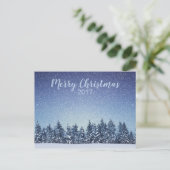Winterlandschaft Weihnachtsfeiertag Postkarte (Stehend Vorderseite)