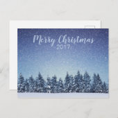 Winterlandschaft Weihnachtsfeiertag Postkarte (Vorne/Hinten)