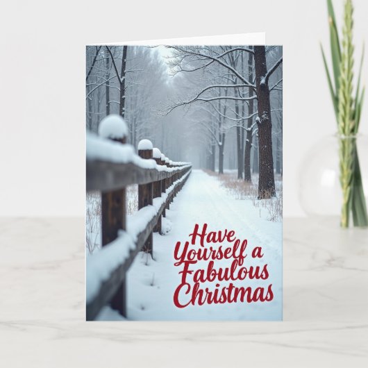 Winterlandschaft Weihnachtskarte Karte (Vorderseite)