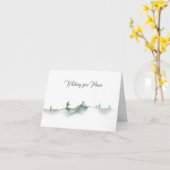 Winterlandschaft Weihnachtskarte Karte (Gelbe Blume)