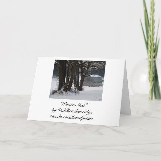 Winterlandschaft Weihnachtskarten Feiertagskarte (Rückseite)