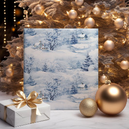 Winterlandschaft Weiße Weihnachten Moderne Geschenkpapier