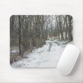 Winterlandschaft Wohin die Straße Sie führen kann Mousepad (Mit Mouse)