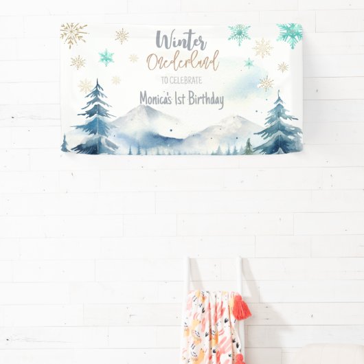 Winterlandschaft wunderbarer Geburtstag Banner (InSitu)