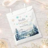 Winterlandschaft wunderbarer Geburtstag Geschenktütchen (Ausgeschnitten)