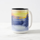 Winterlandschaft Zweifarbige Tasse (VorderseiteRechts)