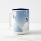 Winterlandschaft Zweifarbige Tasse (Vorderseite Links)