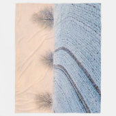 Winterlandschaften mit Hoarfrost - Fleecedecke (Vorderseite)