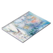 Winterlandschaftsdarstellung in Aquarellfarben Notizblock (Linke Seite)
