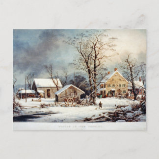 Winterlandschaftskarte Postkarte