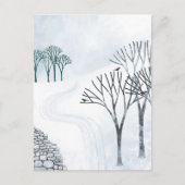 Winterlandschaftskunst im Schnee Postkarte (Vorderseite)