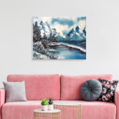 Winterlandschaftsölmalerei Leinwanddruck (Insitu (Wohnzimmer))