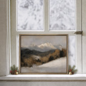 Winterlandschaftsposter mit Berggipfeln Poster