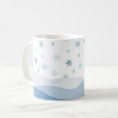 Winterlandschaftstasse Schneeblau Kaffeetasse (Vorderseite Links)