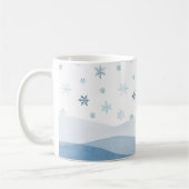 Winterlandschaftstasse Schneeblau Kaffeetasse (Links)