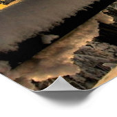 Winterlandschaftszaun Foto Naturwall Poster (Ecke)