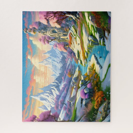 Winterlandsicht Puzzle (Vertikal)