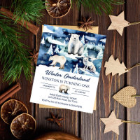 Winterlandtiere zum Geburtstag einladen