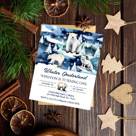 Winterlandtiere zum Geburtstag einladen