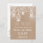 Winterlaternen Ankündigungspostkarte (Vorne/Hinten)