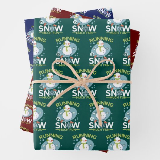 Winterläufer - Das Laufen macht Spaß Geschenkpapier Set (Beispiel)