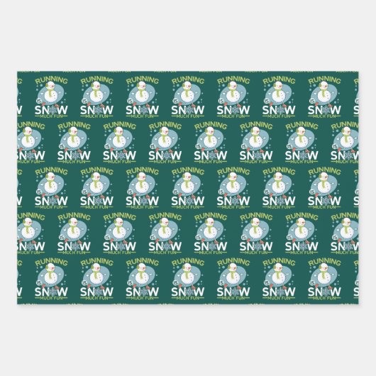 Winterläufer - Das Laufen macht Spaß Geschenkpapier Set (Vorderseite)