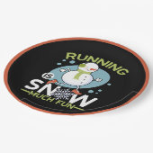 Winterläufer - Das Laufen macht Spaß Pappteller (Schrägansicht)