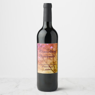"Winterleaf" Amber Boden, Set von 6 Wein-Etiketten Weinetikett