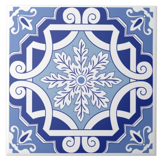 Winterleaf Scroll Fliese (Vorderseite)