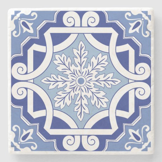 Winterleaf Scroll Steinuntersetzer (Vorderseite)