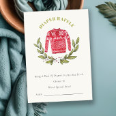 Winterleaf Ugly Sweater Diaper Raffle Baby Dusche Begleitkarte