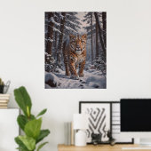 Winterleopard-Poster Poster (Heimbüro)