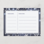 Winterleuchten rustikale Braut als Rezeptionskarte Postkarte (Rückseite)