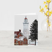 WinterLeuchtturm Karte (Gelbe Blume)