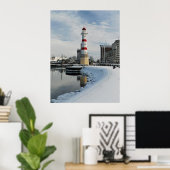 WinterLeuchtturm Poster (Heimbüro)