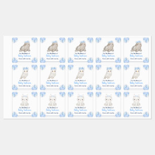Winterliche arktische Tiere Baby Shower Exlibris Etiketten