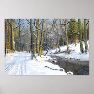 Winterliche Berglandschaft Poster