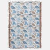 winterliche Blätter in zartem Frost überzogen Decke (Vorderseite Vertikal)